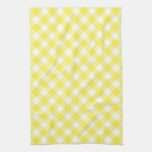 Sunny Yellow Gingham Pattern Geschirrtuch (Vertikal)