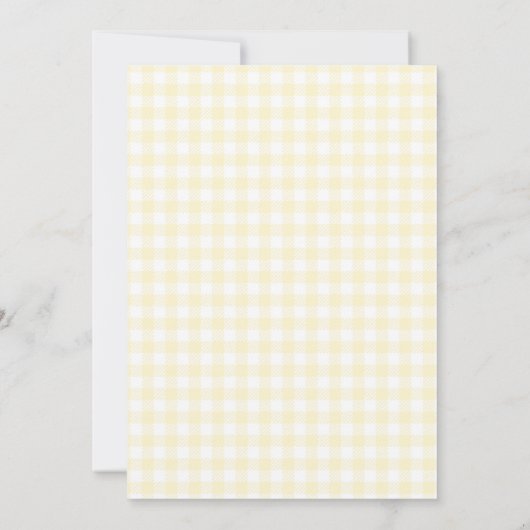 Sunny Yellow Lemon Gingham Brautparty Brunch (Rückseite)