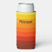 Sunny Yellow Ombre Fügen Sie Ihren Namen groß Selters Dosenkühler (Seltzer Vorderseite)