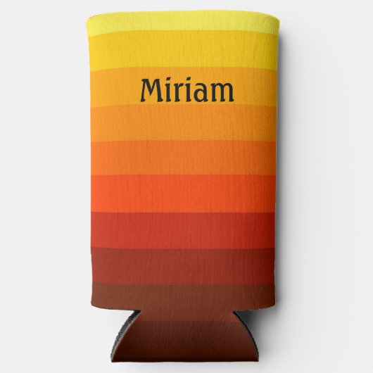 Sunny Yellow Ombre Fügen Sie Ihren Namen groß Selters Dosenkühler (Vorderseite)