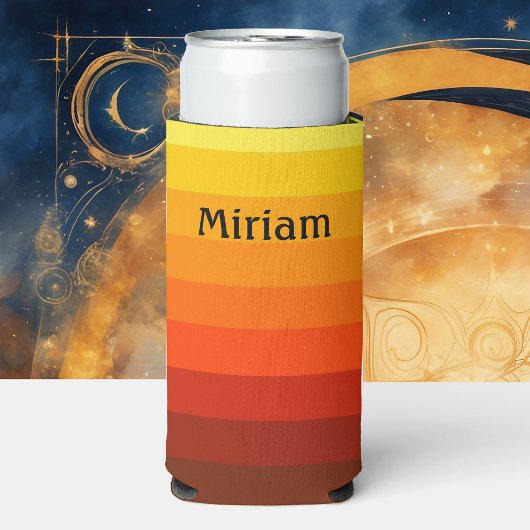 Sunny Yellow Ombre Fügen Sie Ihren Namen groß Selters Dosenkühler