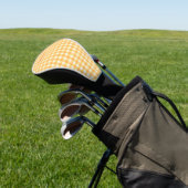 Sunny Yellow Orange Ish Gingham Kariert Golf Headcover (In SItu)