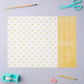 Sunny Yellow Orange Whitewash Linen Punkts Wrap Seidenpapier (Basteln)