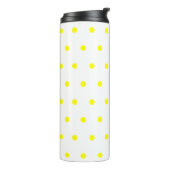 Sunny Yellow Polka Dots Thermosbecher (Nach links gedreht)