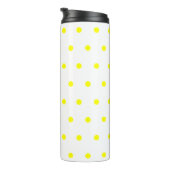 Sunny Yellow Polka Dots Thermosbecher (Nach rechts gedreht)