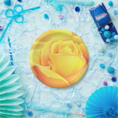 Sunny Yellow Rose Pappteller (Party)