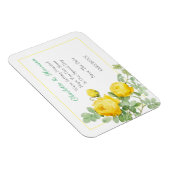 Sunny Yellow Roses Elegantes Flora Save the Date Magnet (Rechte Seite)