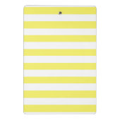 Sunny Yellow Striped Purple Monogram Mini Klemmbrett (Rückseite)