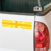 Sunny Yellow Union Jack British Flag Dekoration Autoaufkleber (Auf Lkw)