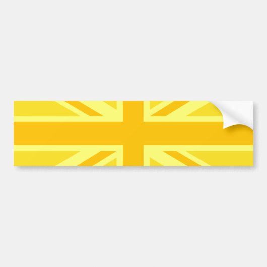 Sunny Yellow Union Jack British Flag Dekoration Autoaufkleber (Vorne)