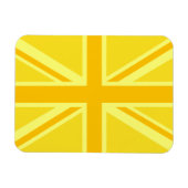 Sunny Yellow Union Jack British Flag Dekoration Magnet (Horizontal)