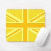Sunny Yellow Union Jack British Flag Dekoration Mousepad (Mit Mouse)
