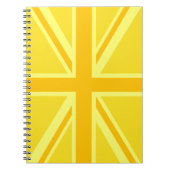 Sunny Yellow Union Jack British Flag Dekoration Notizblock (Vorderseite)