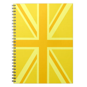 Sunny Yellow Union Jack British Flag Dekoration Notizblock