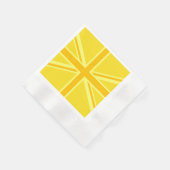 Sunny Yellow Union Jack British Flag Dekoration Serviette (Ecke)
