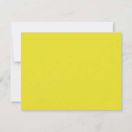 Sunny Yellow Wavy Frame Note Card Einladung (Rückseite)