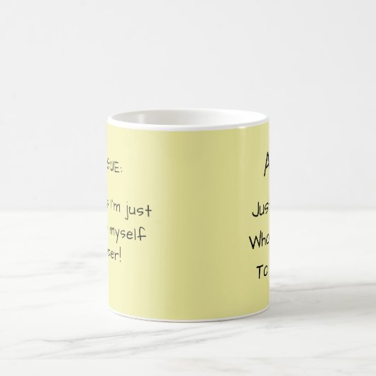 Sunny Yellow Writer's Pun Autor Geschenk Kaffeetasse (Mittel)