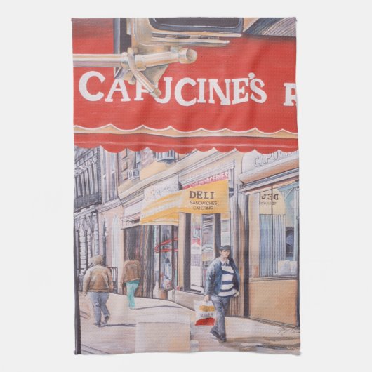 Sunnyside of Second Avenue Geschirrtuch (Vertikal)
