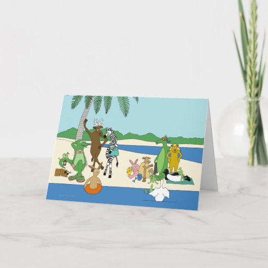 Sunnyside Up Beach Geburtstag Karte (Vorderseite)