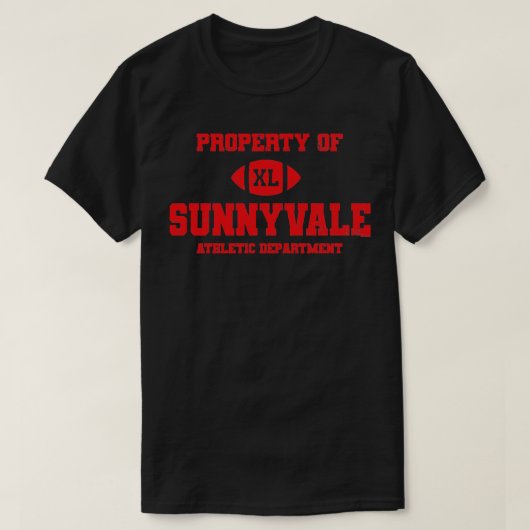 Sunnyvale Athletic Dept getragen roten RxTp T-Shirt (Design vorne)