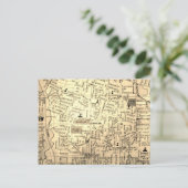 Sunnyvale, CA Vintage Karte (Stehend Vorderseite)