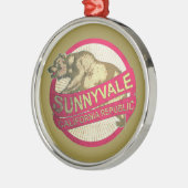 Sunnyvale Kalifornien Bärenschmuck Silbernes Ornament (Links)