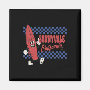 Sunnyvale Kalifornien Retro Surfer Vintage Strand Magnet