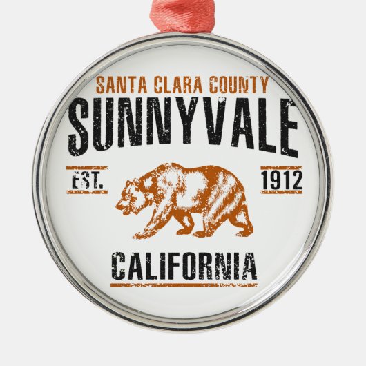 Sunnyvale Silbernes Ornament (Vorne)