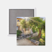 Sunray in St. Hilaire Abbey | Frankreich Magnet (Vorderseite/Rückseite)