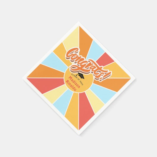 Sunray Kids Elementary Graduation Party Serviette (Ecke)