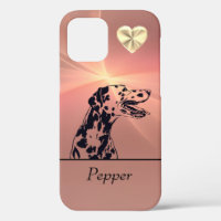 Sunray Pink Inted Dalmatiner Dog iPhone 12 Fall