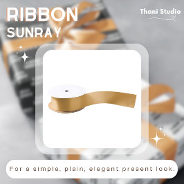 Sunray Simple Schlicht Modern Elegante Gold Satinband