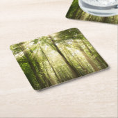 Sunrays durch Treetops Rechteckiger Pappuntersetzer (angewinkelt)