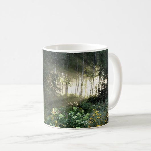 Sunrays-Ende September Gärten Kaffeetasse (VorderseiteRechts)