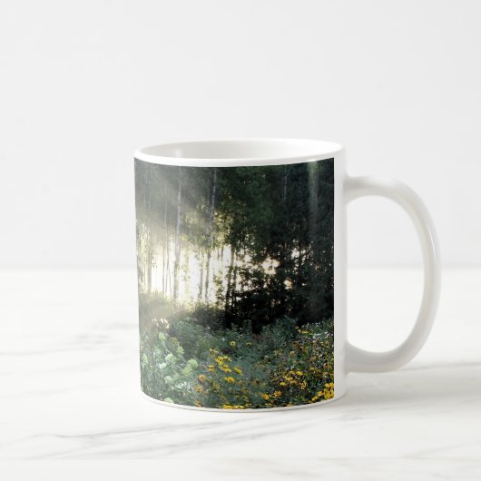 Sunrays-Ende September Gärten Kaffeetasse (Rechts)