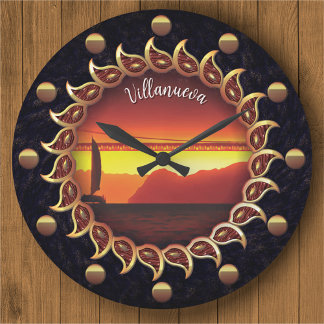 Sunrays Sunset 1124 Große Wanduhr