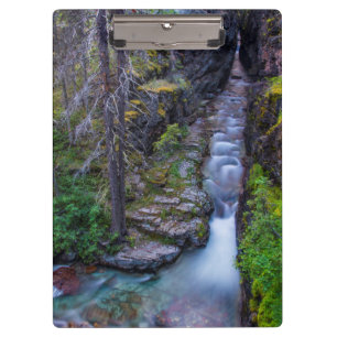 Sunrift Gorge Im Glacier Nationalpark, Montana Klemmbrett