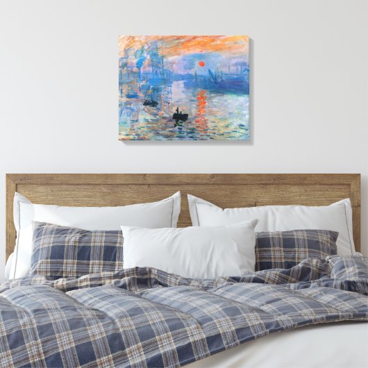 Sunrise, 1872, Claude Monet Canvas Print Leinwanddruck (Insitu (Schlafzimmer))