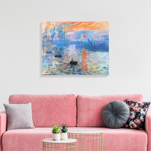 Sunrise, 1872, Claude Monet Canvas Print Leinwanddruck (Insitu (Wohnzimmer))