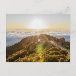 Sunrise Above the Clouds in Madeira, Pico Ruivo Postkarte
