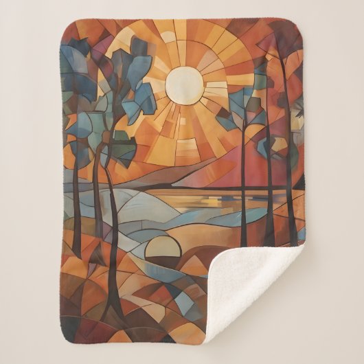 Sunrise - abstract sherpadecke (Vorderseite)