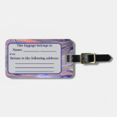 Sunrise Acrylic Pour Inspired Gepäckanhänger (Vorderseite horizontal)