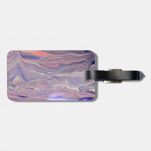 Sunrise Acrylic Pour Inspired Gepäckanhänger (Rückseite horizontal)