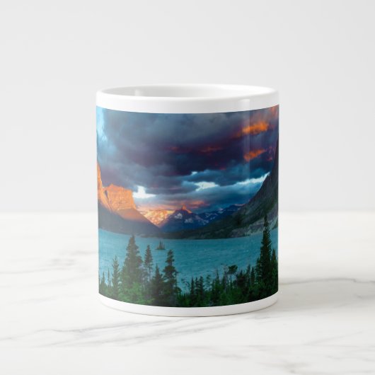 SunRise am St. Mary Lake Jumbo-Tasse (Vorderseite)