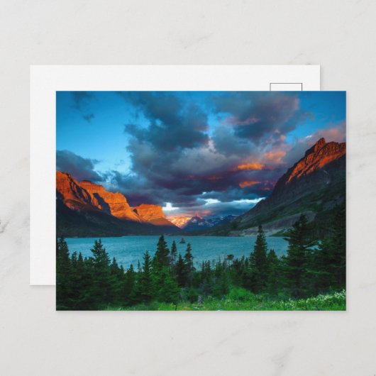 SunRise am St. Mary Lake Postkarte (Vorne/Hinten)