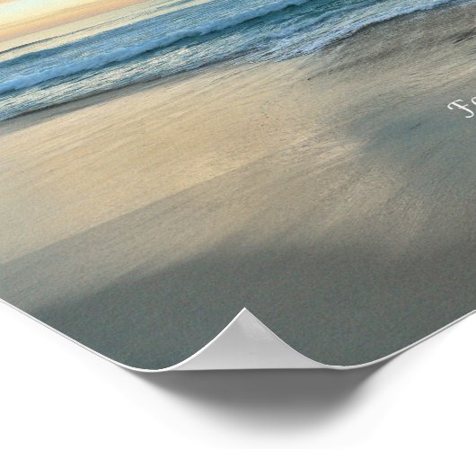 Sunrise and Beach Inspiration Poster (Ecke)