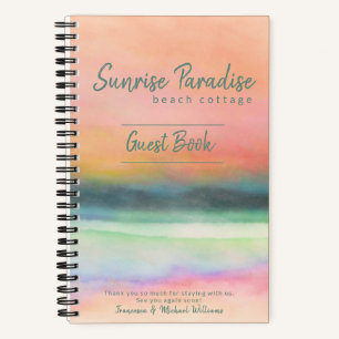 Sunrise Art Beach House Ferienwohnung Gästebuch Notizblock