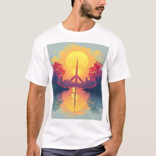 Sunrise Artistic Reflection T-Shirt (Vorderseite)
