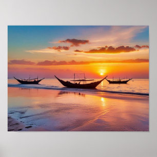 Sunrise at Al Wakrah Beach - Katar Poster