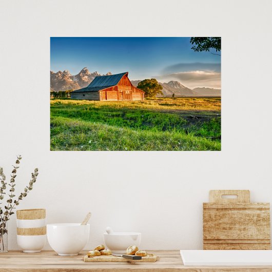 Sunrise at Moulton Barn Poster (Küche)